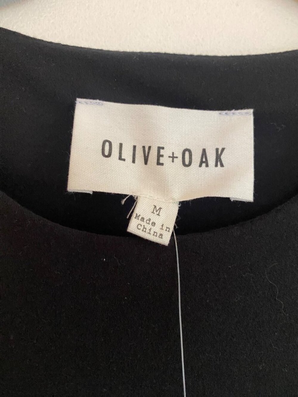NWT Olive + Oak Black Short Sleeve Stretch Bodysuit Size M - Picture 5 of 10